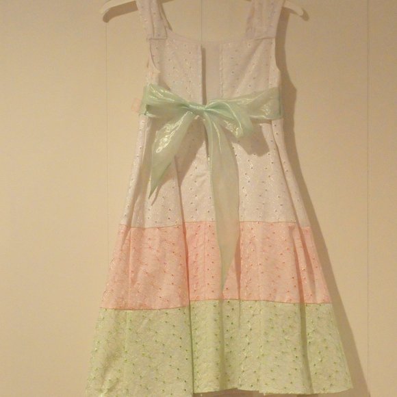 Girls Bonnie Jean Pastel Dress size 6X - Picture 4 of 5